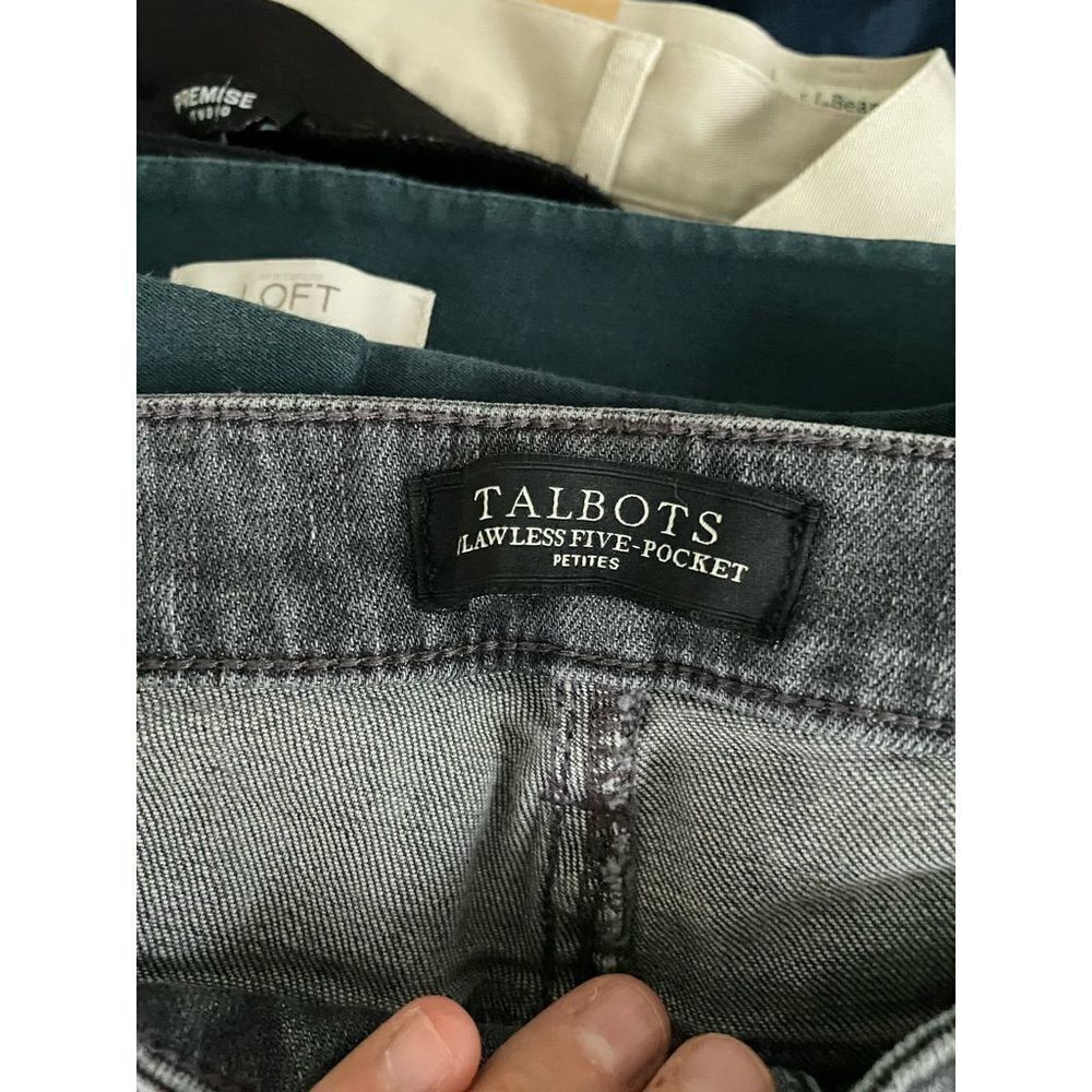 Talbots slim ankle gray jeans 10p - Picture 3 of 5